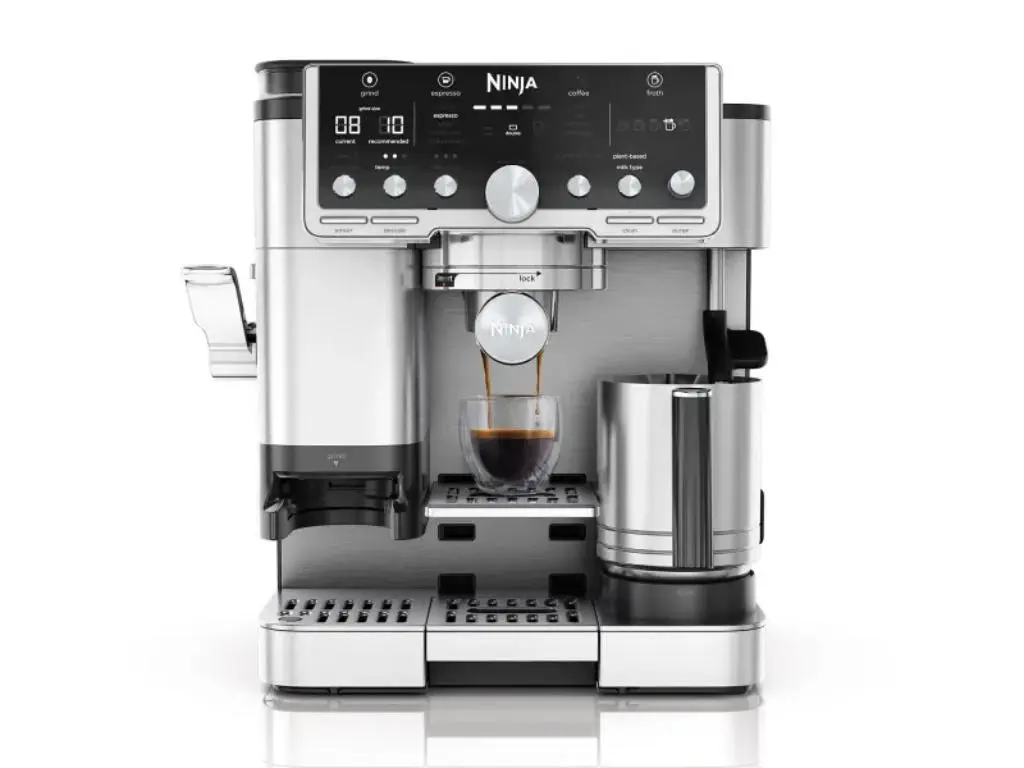 Aparat de cafea Ninja Luxe Cafe ProRezervor apa 2L, 2 x duze, argintiu