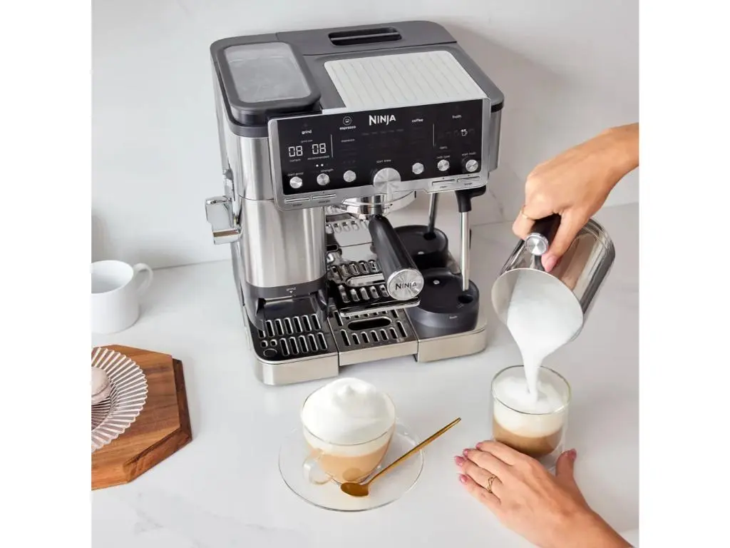 Aparat de cafea Ninja Luxe Cafe ProRezervor apa 2L, 2 x duze, argintiu - imagine 3