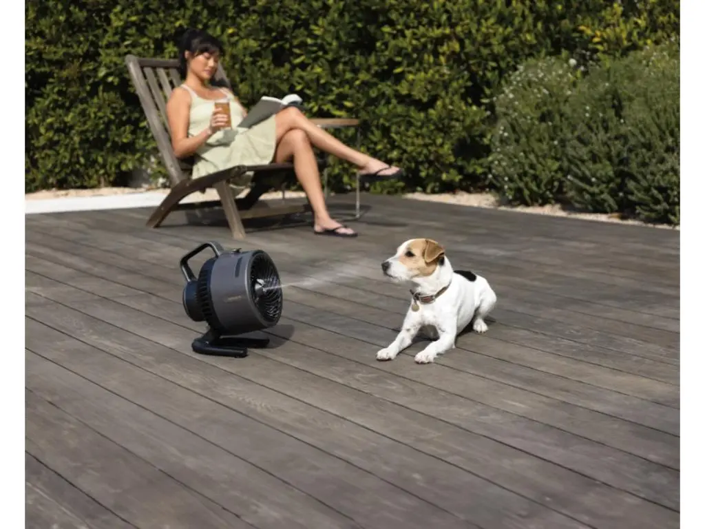 Ventilator portabil cu pulverizare Shark HydroGoFlexBreeze, gri antracit - imagine 3