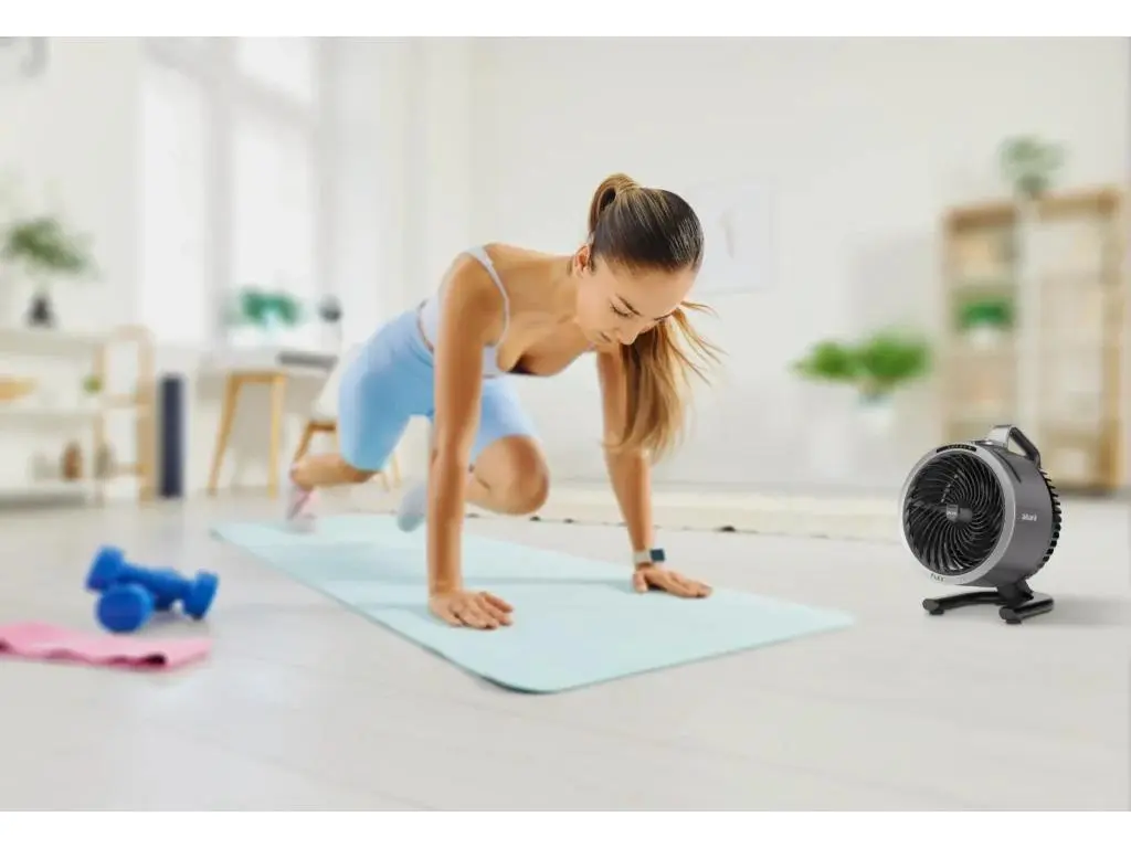 Ventilator portabil cu pulverizare Shark HydroGoFlexBreeze, gri antracit - imagine 7