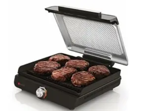 Gratar cu platou plat de interior Ninja SizzleTemp max 260C, negru
