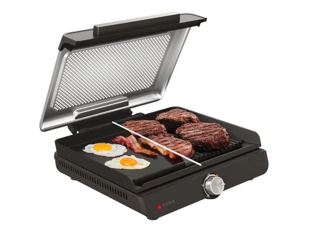 Gratar cu platou plat de interior Ninja SizzleTemp max 260C, negru - imagine 4