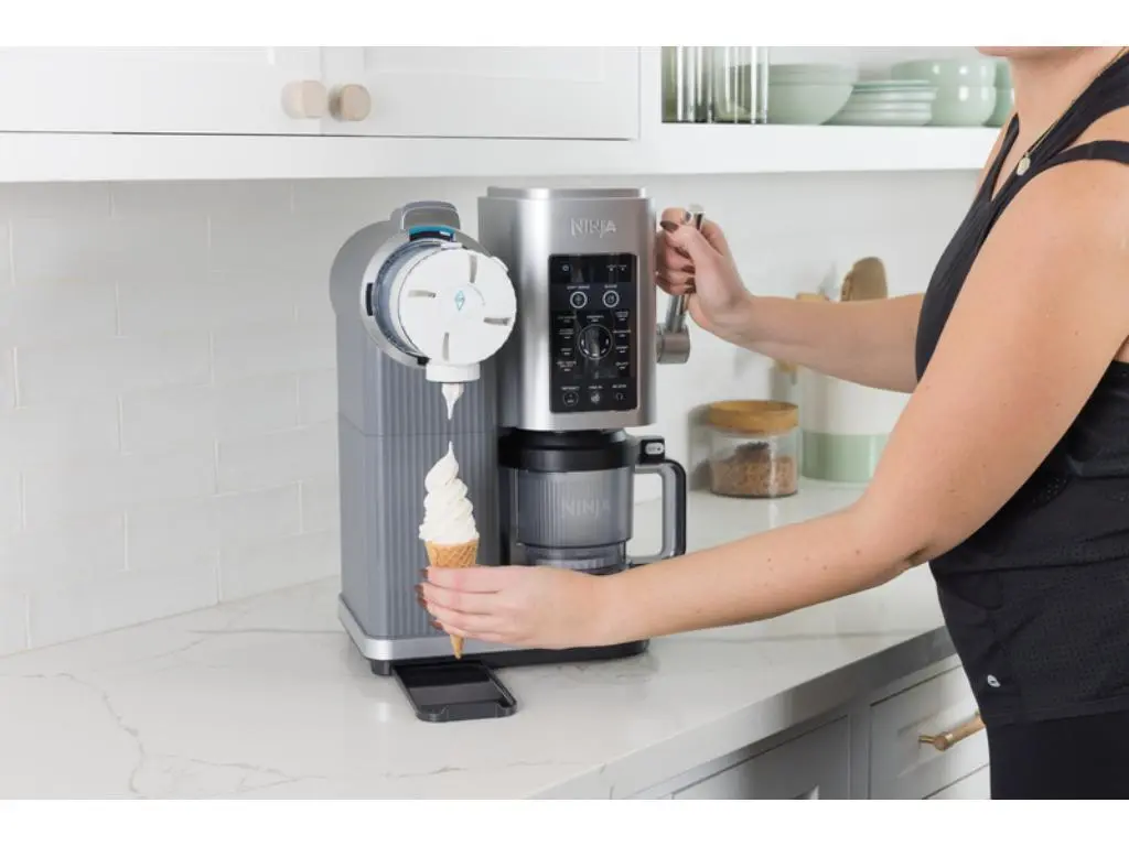 Aparat inghetata la cornet Ninja CREAMi Swirl13-in-1, 2 x recipiente 480ml, gri - imagine 5