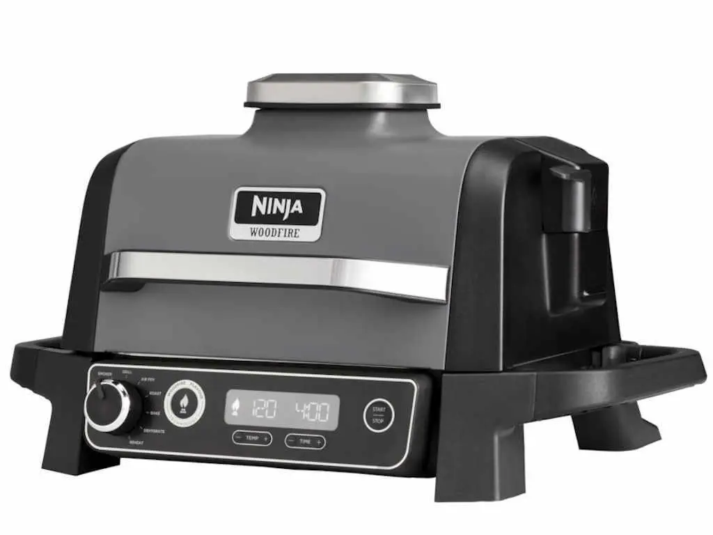 Gratar si afumator electric de exterior Ninja Wood7 functii, 2400W, gri - imagine 3