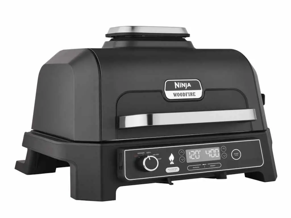 Gratar si afumator electric de exterior Ninja XLSistem Smart Cook, 7 functii, 1700W, 4-in-1 gri - imagine 3