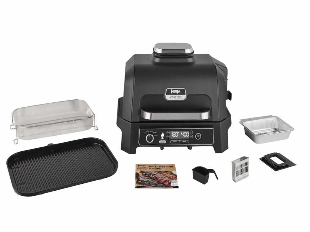 Gratar si afumator electric de exterior Ninja XLSistem Smart Cook, 7 functii, 1700W, 4-in-1 gri - imagine 7