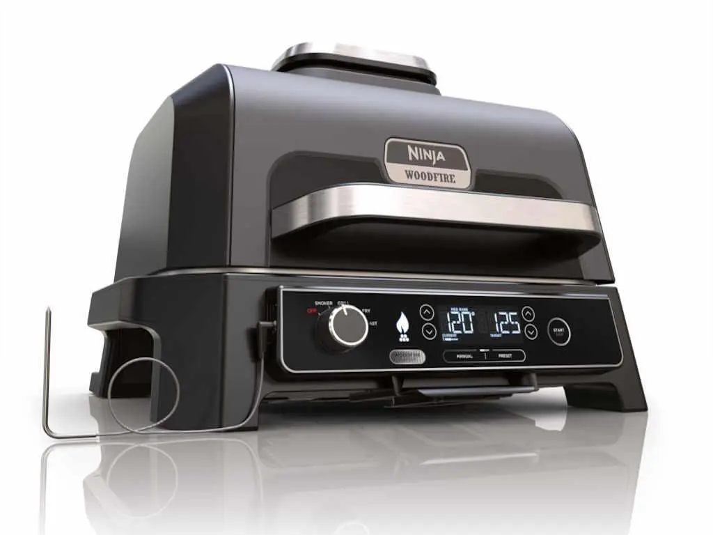 Gratar si afumator electric de exterior Ninja XLSistem Smart Cook, 7 functii, 1700W, 4-in-1 gri - imagine 10