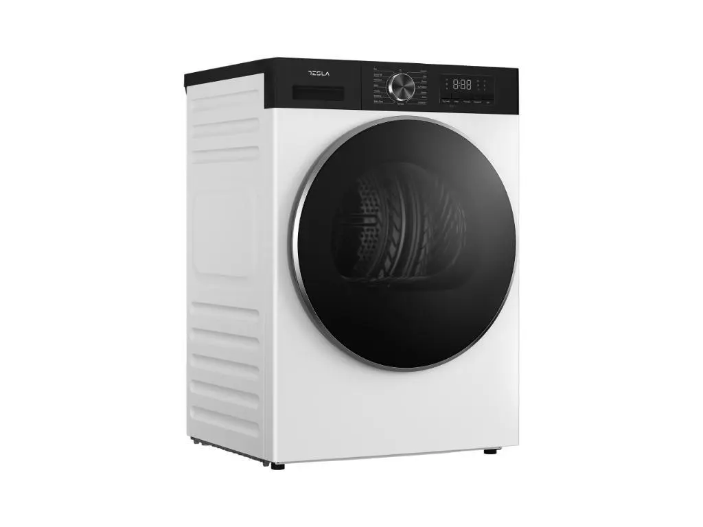 Uscator rufe TESLA WT8H91T, 8kg, D(E),Pompa caldura, delay start, 15 progr. display, alb