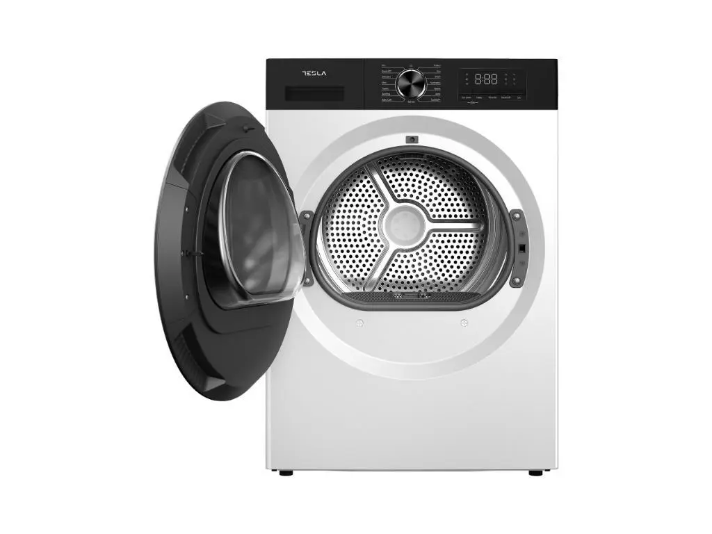 Uscator rufe TESLA WT8H91T, 8kg, D(E),Pompa caldura, delay start, 15 progr. display, alb - imagine 3